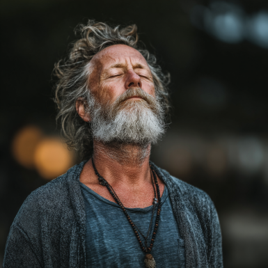 Група щасливих літніх людей після заняття йогою